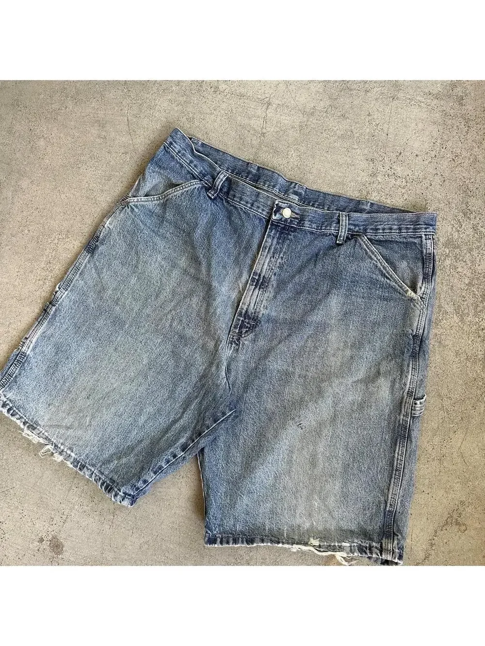Vintage Y2K Wrangler Blue Carpenter Baggy Denim Jeans Shorts Jorts